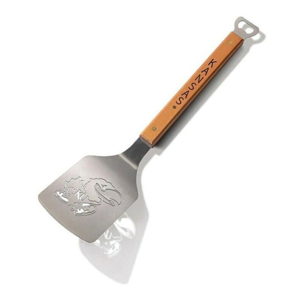 NCAA Kansas Jayhawks The Sportula Grilling Bottle Opener Bristle Brush Spatula - Picture 2 of 8